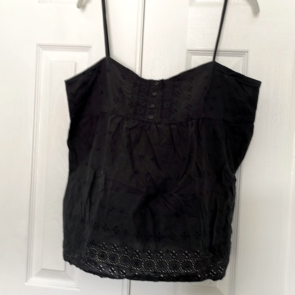 Juicy Couture Black Eyelet Babydoll Cami